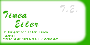 timea eiler business card