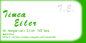 timea eiler business card